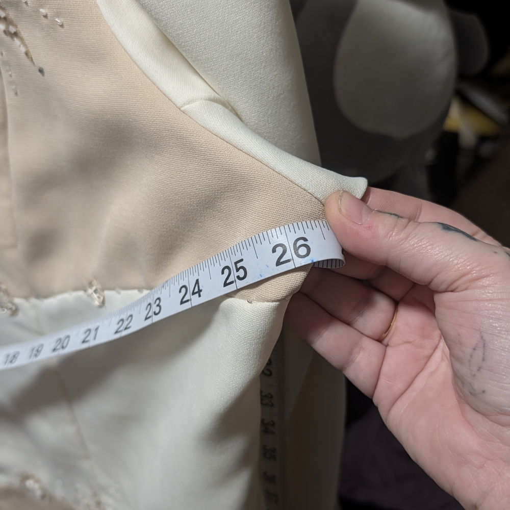 Stunning Beige And Cream Beaded Blazer - Picture 9 of 10